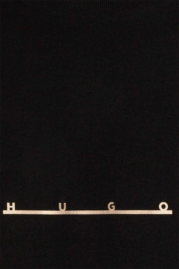 ΜΠΛΟΥΖΑ T-SHIRT HUGO - 001 ΜΑΥΡΟ